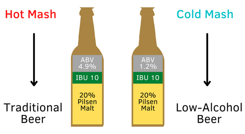 What is the relationship between wort concentration and